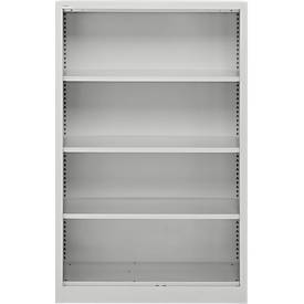 Schäfer Shop Select Regalschrank MS, 4 OH, B 950 x T 400 x H 1584 mm, Stahlblech, weißaluminium
