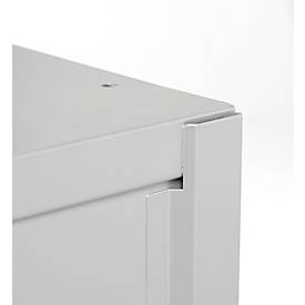 Schäfer Shop Select Regalschrank MS, 4 OH, B 950 x T 400 x H 1584 mm, Stahlblech, weißaluminium