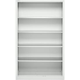 Schäfer Shop Select Regalschrank MS, 5 OH, B 1200 x T 500 x H 1935 mm, Stahlblech, Lichtgrau