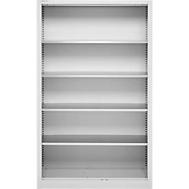 Schäfer Shop Select Regalschrank MS, 5 OH, B 1200 x T 500 x H 1935 mm, Stahlblech, Weißaluminium