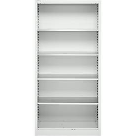 Schäfer Shop Select Regalschrank MS, 5 OH, B 950 x T 500 x H 1935 mm, Stahlblech, Lichtgrau