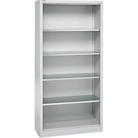 Schäfer Shop Select Regalschrank MS, 5 OH, B 950 x T 500 x H 1935 mm, Stahlblech, Weißaluminium