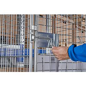 Schäfer Shop Select Rollbox ADB BASICline, 5-seitig, mit Tür, ohne Zwischenboden, bis 500 kg, Lenk- & Bockrollen, L 724 x B 815 x H 1810 mm, Stahl & Recycling-HDPE
