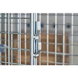 Schäfer Shop Select Rollbox ADB BASICline, 5-seitig, mit Tür, ohne Zwischenboden, bis 500 kg, Lenk- & Bockrollen, L 724 x B 815 x H 1810 mm, Stahl & Recycling-HDPE