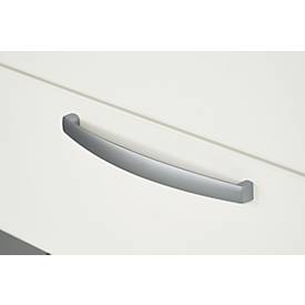 Schäfer Shop Select Rollcontainer LOGIN, 3 Schubladen, 1 Utensilienauszug, Zentralverriegelung, B 432 x T 580 x H 595 mm, graphit/Eiche