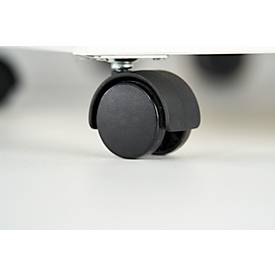 Schäfer Shop Select Rollcontainer LOGIN, 3 Schubladen, 1 Utensilienauszug, Zentralverriegelung, B 432 x T 580 x H 595 mm, graphit/Eiche