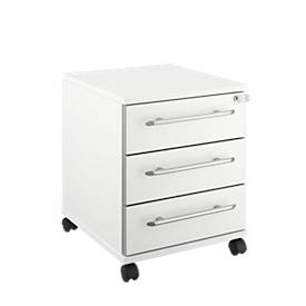Schäfer Shop Select Rollcontainer Moxxo IQ 333, 3 Schübe, B 410 x T 495 x H 510 mm, abschließbar, weiß