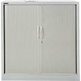 Schäfer Shop Select Rollladenschrank MS iCONOMY, Stahl, 3 Ordnerhöhen, B 1200 x T 400 x H 1215 mm, lichtgrau RAL 7035