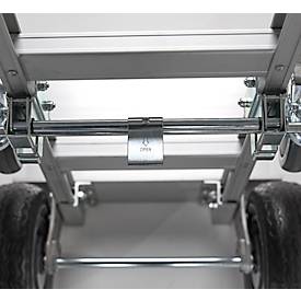 Schäfer Shop Select Sackkarre, 2-in-1, Tragkraft 250 kg, klappbar, Bock- und Lenkrollen, Aluminium/Kunststoff, schwarz-silber