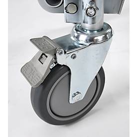Schäfer Shop Select Sackkarre, 2-in-1, Tragkraft 250 kg, klappbar, Bock- und Lenkrollen, Aluminium/Kunststoff, schwarz-silber