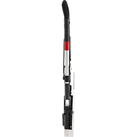 Schäfer Shop Select Sackkarre, Tragkraft 200 kg, klappbar, schwenkbare Handgriffe, Spannband, 2 Bockrollen, Aluminium/Kunststoff, rot-schwarz-silber