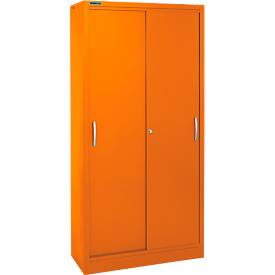 Schäfer Shop Select Schiebetürenschrank, 5 Ordnerhöhen, B 1200 mm, orange RAL 2004