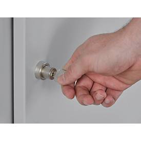 Schäfer Shop Select Schiebetürenschrank, mit 3 Einlegeböden, H 1150 x B 1200 x T 400 mm, Stahl, lichtgrau