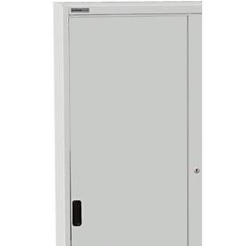 Schäfer Shop Select Schiebetürenschrank, mit 4 Einlegeböden, B 950 x T 400 x H 1950 mm, Stahl, lichtgrau