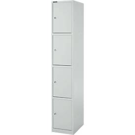 Schäfer Shop Select Schließfachsäule S4/4, mit Zylinderschloss, lichtgrau/lichtgrau