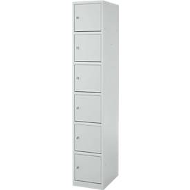 Schäfer Shop Select Schließfachsäule S4/6, mit Zylinderschloss, lichtgrau/lichtgrau