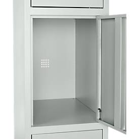 Schäfer Shop Select Schließfachsäule S5, mit Zylinderschloss, lichtgrau/lichtgrau