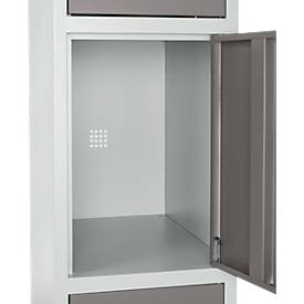 Schäfer Shop Select Schließfachsäule S5, mit Zylinderschloss, lichtgrau/platingrau