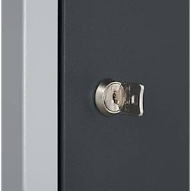 Schäfer Shop Select Schließfachsäule S5, mit Zylinderschloss, weißalu/anthrazit