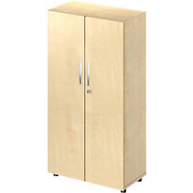 Schäfer Shop Select Schrank LOGIN, 4 Ordnerhöhen, B 800 x T 420 x H 1514 mm, Ahorn Dekor/Ahorn Dekor
