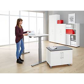 Schäfer Shop Select Schrank LOGIN, 4 Ordnerhöhen, B 800 x T 420 x H 1514 mm, weiß/weiß