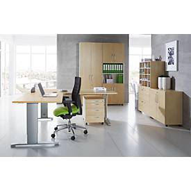 Schäfer Shop Select Schrank LOGIN, 6 Ordnerhöhen, B 800 x T 420 x H 2240 mm, Ahorn Dekor/Ahorn Dekor