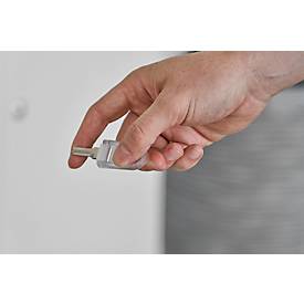 Schäfer Shop Select Schrank Start Off, 2 OH, abschließbar, B 800 x T 420 x H 788 mm, Holz, graphit/Eiche-Dekor