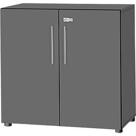 Schäfer Shop Select Schrank Start Off, 2 OH, abschließbar, B 800 x T 420 x H 788 mm, Holz, graphit/graphit
