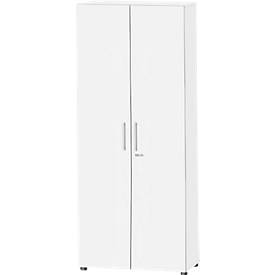 Schäfer Shop Select Schrank Start Off, 6 OH, abschließbar, B 800 x T 420 x H 2196 mm, Holz, weiß/weiß 