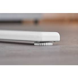 Schäfer Shop Select Schreibtisch, elektrisch höhenverstellbar, Rechteck, C-Fuß, B 1200 x T 800 x H 725-1185 mm, lichtgrau/weiß 