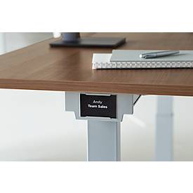 Schäfer Shop Select Schreibtisch ERGO-T 2.0 Big, elektr. höhenverstellbar, Rechteck, T-Fuß, B 3200 x T 800 x H 640-1300 mm, lichtgrau/weißalu 