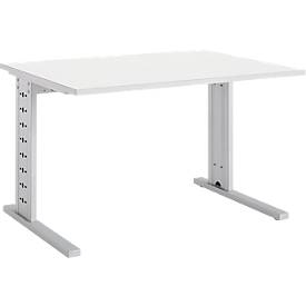 Schäfer Shop Select Schreibtisch Moxxo IQ, Rechteck, C-Fuß, B 1200 x T 800 x H 735 mm, weiß