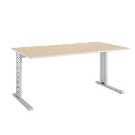 Schäfer Shop Select Schreibtisch Moxxo IQ, Rechteck, C-Fuß, B 1800 x T 800 x H 735 mm, Ahorn-Dekor