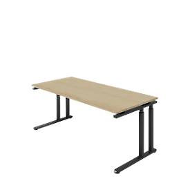 Schäfer Shop Select Schreibtisch SET UP, C-Fußgestell, 1800x800, eiche/graphit 