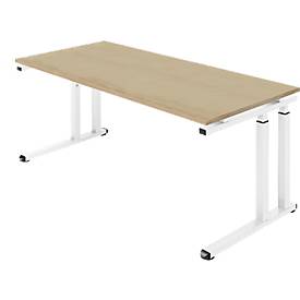 Schäfer Shop Select Schreibtisch SET UP, C-Fußgestell, 1800x800, eiche/weiß 