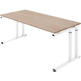 Schäfer Shop Select Schreibtisch SET UP, C-Fußgestell, 1800x800, eiche/weiß