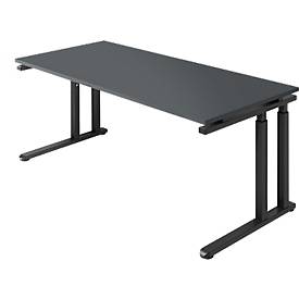 Schäfer Shop Select Schreibtisch SET UP, C-Fußgestell, 1800x800, graphit/graphit 