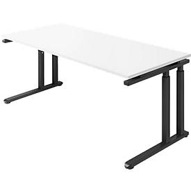 Schäfer Shop Select Schreibtisch SET UP, C-Fußgestell, 1800x800, weiß/graphit 