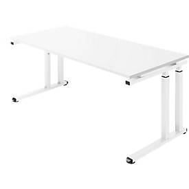 Schäfer Shop Select Schreibtisch SET UP, C-Fußgestell, 1800x800, weiß/weiß 