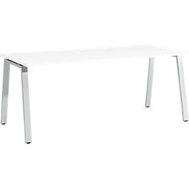 Schäfer Shop Select Schreibtisch Start Off, A-Fuß, Rechteck, Stahl/Holz, B 1800 x T 800 x H 735 mm, weiß