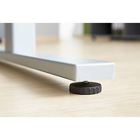 Schäfer Shop Select Schreibtisch Start Off, T-Fuß, Rechteck, Stahl/Holz, B 1600 x T 800 x H 735 mm, graphit 