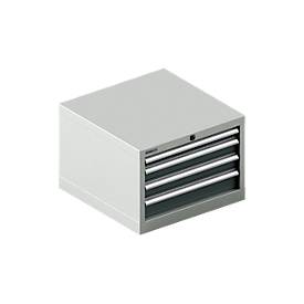 Schäfer Shop Select Schubladenschrank 27-27, 4 Schübe, bis 75 kg, B 564 x T 572 x H 400 mm, anthrazitgrau/lichtgrau 