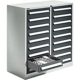 Schäfer Shop Select Schubladenschrank SF 180, 18 Schübe, lichtgrau RAL 7035 anthrazitgrau RAL 7016