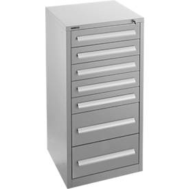 Schäfer Shop Select Schubladenschrank SF 70, 7 Schübe, weißaluminium RAL 9006 weißaluminium RAL 9006