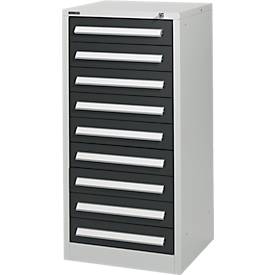 Schäfer Shop Select Schubladenschrank SF 90, 9 Schübe, lichtgrau RAL 7035 anthrazitgrau RAL 7016