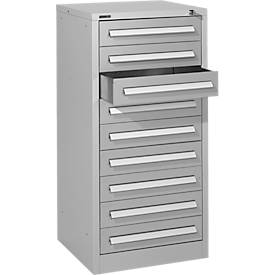 Schäfer Shop Select Schubladenschrank SF 90, 9 Schübe, weißaluminium RAL 9006 weißaluminium RAL 9006
