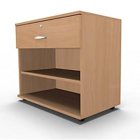 Schäfer Shop Select Sideboard, mit Schublade, abschließbar, Spanplatte, B 800 x T 420 x H 663 mm, Buche