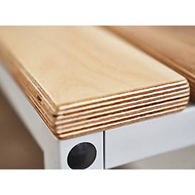 Schäfer Shop Select Sitzbank, für Umkleideräume, B 995 x T 310 x H 415 mm, lichtgrau