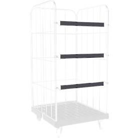 Schäfer Shop Select Spannband gummitex® BASIC, für Rollboxen ADB BASICline, Spannweite 750 mm, 2 Drahthaken, UV-beständig, L 520 x B 50 mm, PE-Fasern & Gummi, dunkelgrau