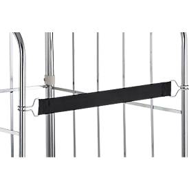 Schäfer Shop Select Spannband gummitex® BASIC, für Rollboxen ADB BASICline, Spannweite 750 mm, 2 Drahthaken, UV-beständig, L 520 x B 50 mm, PE-Fasern & Gummi, dunkelgrau